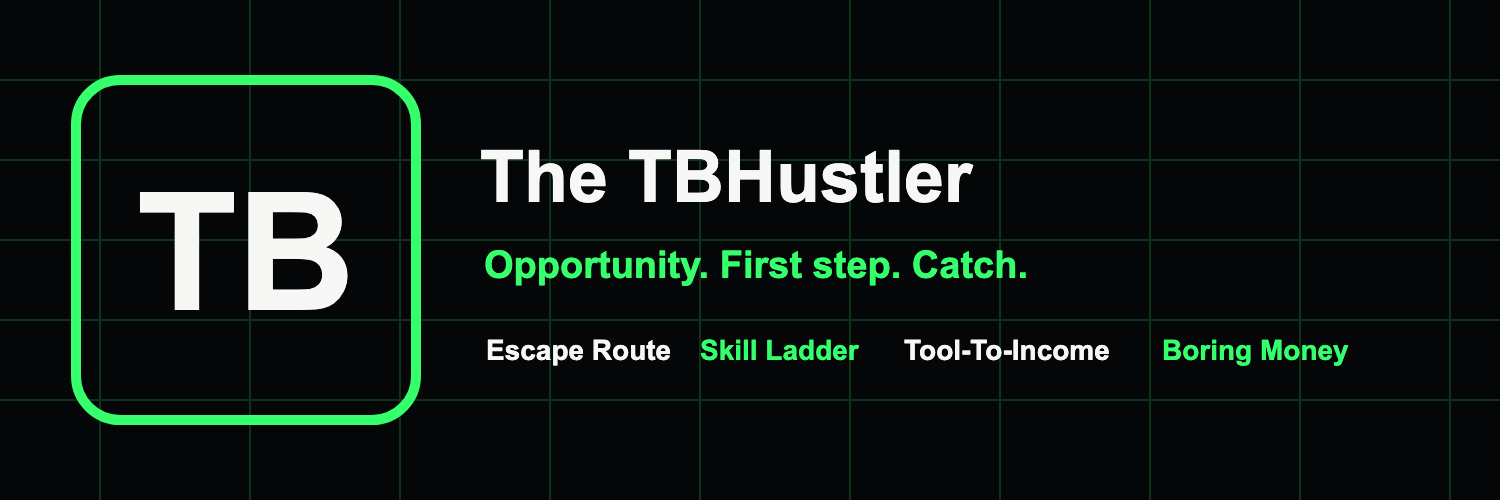 The TBHustler research-board banner